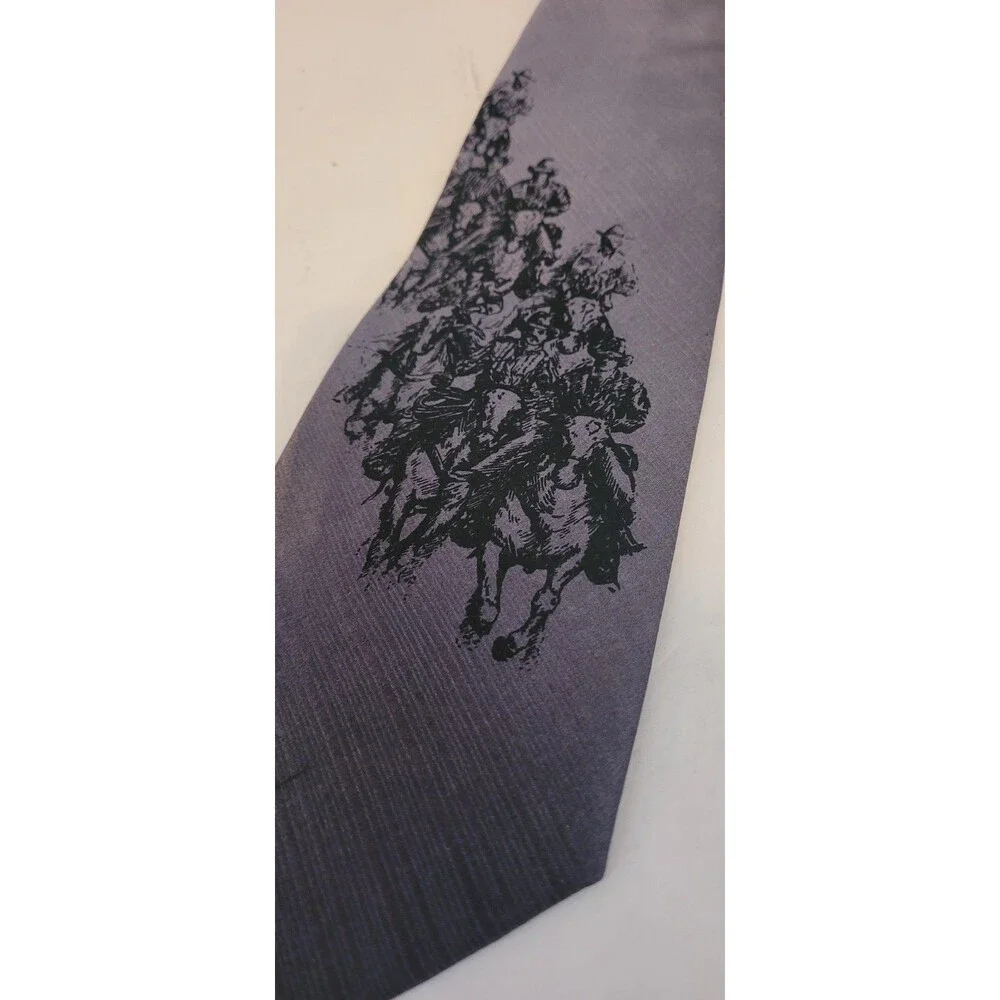 Circle S VTG Western Cowboys Riding Neck Tie Silk Neckwear NWT 100% Silk